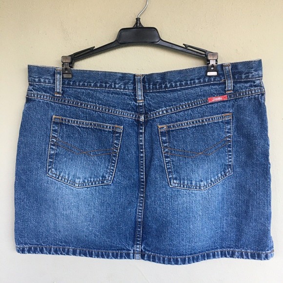 Y2K Jolete Denim Mini Skirt Women's 13/14 Medium Wash 100% Cotton VTG - Picture 2 of 10